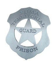 Replica Yuma Territorial Guard Prison Badge Old West Western Silver 2.75" Badge