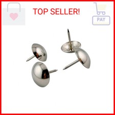 Decotacks Large Silver Finish Upholstery Nails/Tacks, 1 Inch Large Head Diamete