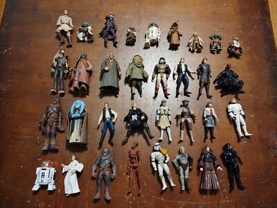 MODERN STAR WARS 33 FIGURE LOT YODA JEDI SITH REBELS DROIDS TROOPERS DARTH MAUL