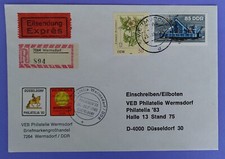 RDA Eil-R-Messe-Brf WERMSDORF 25.10.1983 a Philatelia 83 Düsseldorf (Z15)