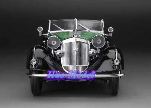 SunStar 1:18 Horch 855 Roadster 1939 Alloy Diecast Model Car Ornaments Black - Picture 10 of 20