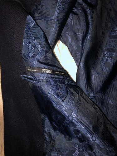 Lujosa Chaqueta Cachemira Azul Marino Gianfranco Ferre Talla XL(54) - Imagen 5 de 6
