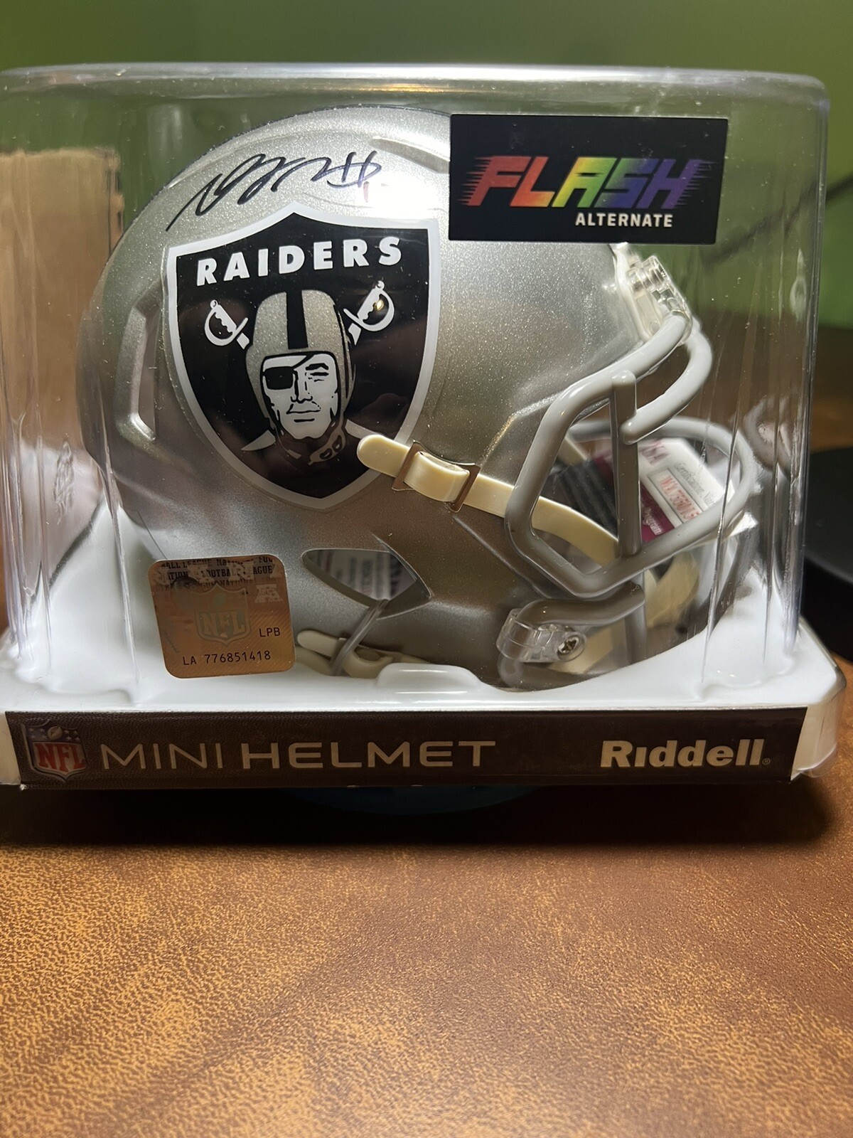 Davante Adams Autographed Signed Las Vegas Raiders FLASH MINI HELMET JSA AUTH. 