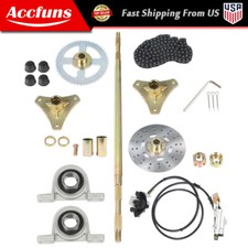 Drift Trike Go Kart Rear Live Axle Kit Sprocket Hub Brake Assembly Hub Chain
