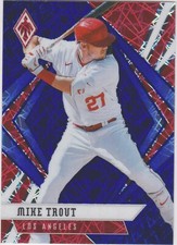 Mike Trout 2021 Panini Chronicles Phoenix Blue Velocity #19 Los Angeles Angels