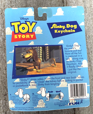 1995 Original Toy Story Slinky Dog Keychain -NEW SEALED! | eBay
