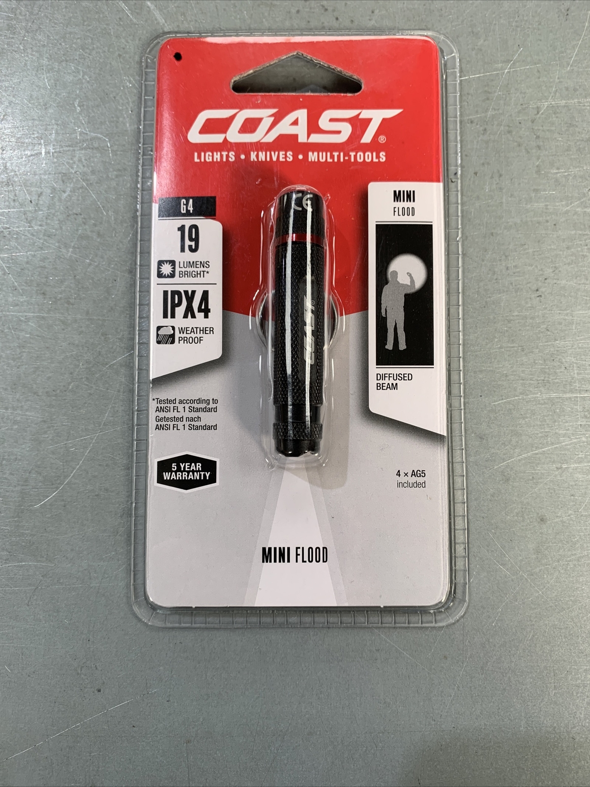 Coast Mini Flood G4 LED Keyring Torch - 19 Lumens G4
