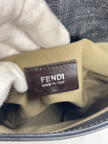 FENDI Shoulder Bag Zucca Pattern Leather Gray Total Interior Feeling Used - Picture 5 of 7