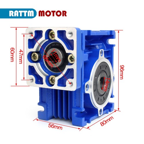 【GB】NMRV030 Relación de velocidad reductora de engranajes helicoidales 15:1 RV30 caja de cambios helicoidales para motor Nema23 - Imagen 3 de 14