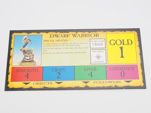 GW TALISMAN 3RD EDITION DWARF WARRIOR CHARACTER CARD. GREEN 1487 - 第 1/1 張圖片