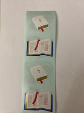 Mrs. Grossman's Vintage 1995 Stickers BIBLE Religious Open/Closed Bible-1 Sheet