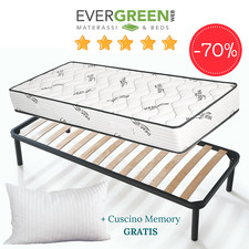 Zestaw łóżka stelaż listwowy i materac łóżko pojedyncze 90x200 cm + poduszka wiskoza GRATIS