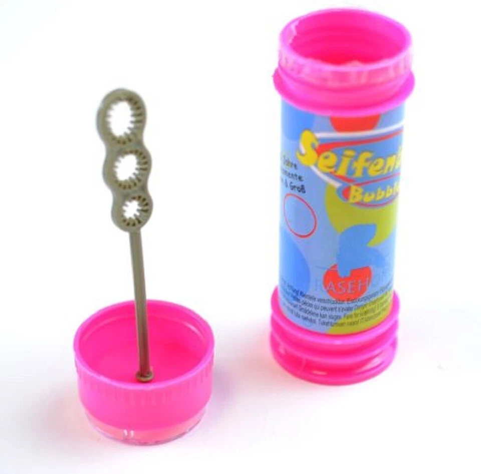 MARKENLOS 24x Seifenblasen mit Geduldspiel Outdoor blasen Bubbles Mitgebsel Tombola Neu