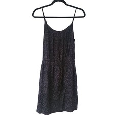 Madewell Eliot Black Leopard Print Sleeveless Dress Cocktail Mini Dress Women's