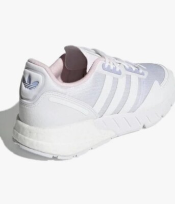 WOMEN'S Adidas Original ZX 1K Boost White Violet Tone H02939 SIZE
