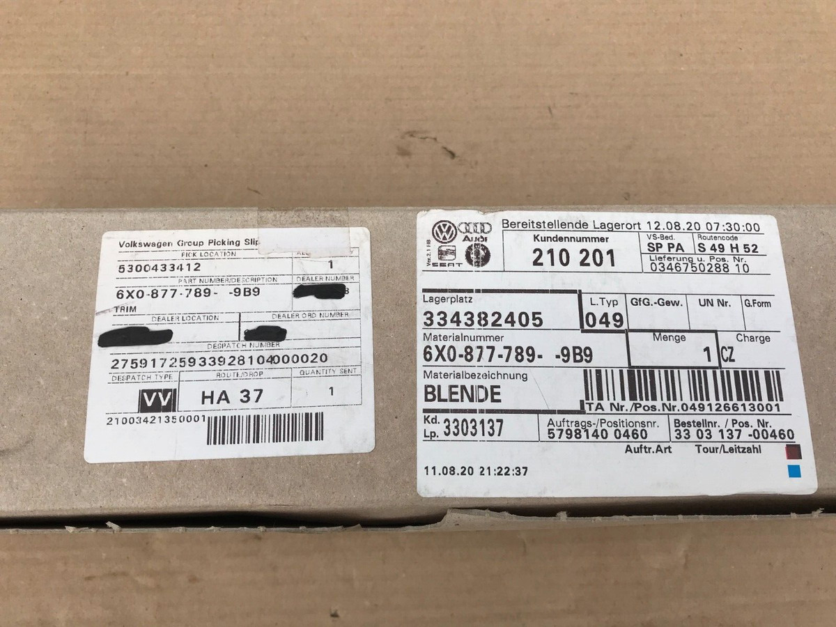 VW LH Trim - 6X08777899B9 **Genuine New VW Group OEM Part by 