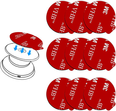 9 Pack Sticky Adhesive Replacement for Socket Mount Base, Pop-Tech VHB 3M Sticke