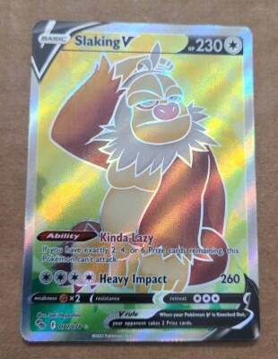 Slaking V 077/078- Pokemon GO- Full Art Ultra Rare Card- Pokemon