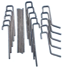 20 pc 5/16" UNIVERSAL EXHAUST BENDABLE  BENT ROD WELD ON PIPE MUFFLER HANGER ROD