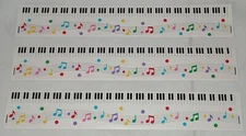 Vintage 1997 MUSIC NOTES PIANO KEYBOARD MRS. Grossman's Design Lines Stickers -3
