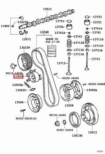 Genuine LandCruiser HZJ75 HZJ73 HZJ70 1HZ Timing Belt Idler Tensioner Pulley - Picture 12 of 12