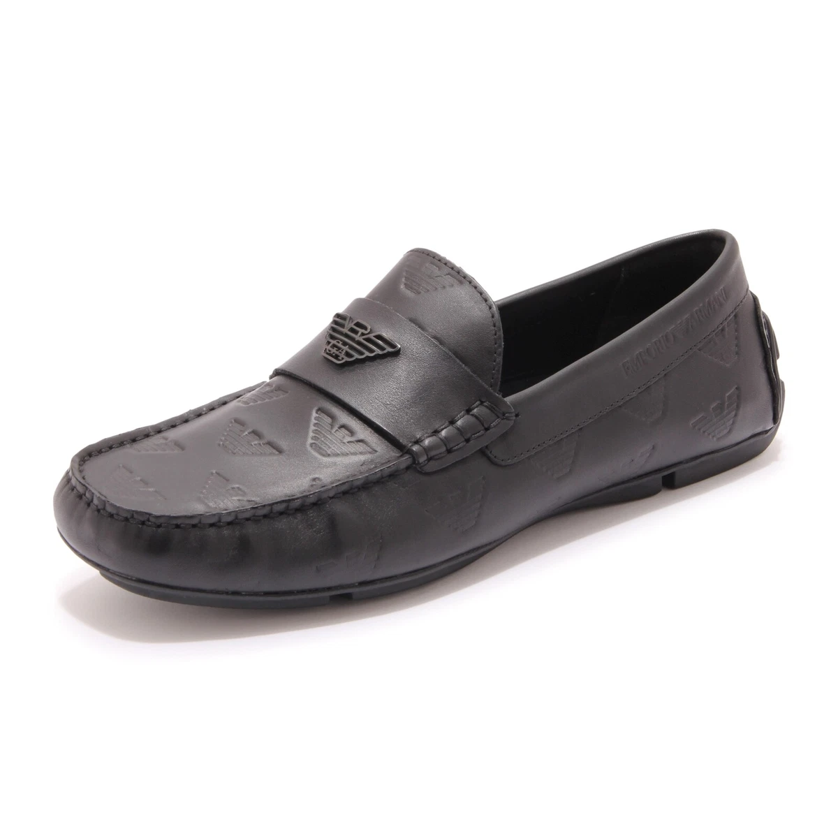 8340AP mocassino uomo EMPORIO ARMANI man loafer black eBay