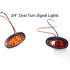 50pcs 3/4" Oval LED Turn Signal Light Front Rear Side Marker Lamp For SXS Truck
