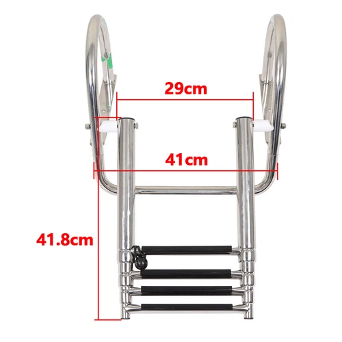 Boat Ladder 4 Step 316 Stainless Steel Telescoping Ladder Swim Step for Dock