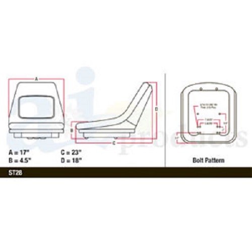 New Seat For Kubota Tractors 3508018400 B2150 B2400 B6200 B7200 B8200