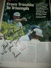 ERNIE ELS dédicacé 27/06/94 Sports Illustraded, avec OJ Simpson sur la couverture. 