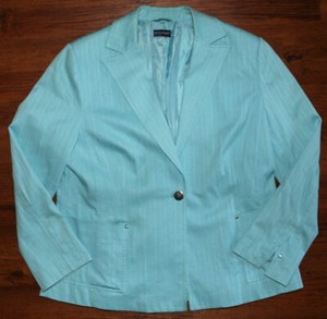 Michele Boyard Jacket Turquoise Design Single Breasted Jacket Jacket  Striped Size 42 | eBay