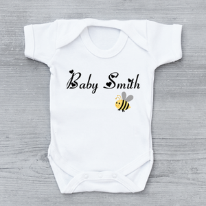 bumble bee baby sleepsuit