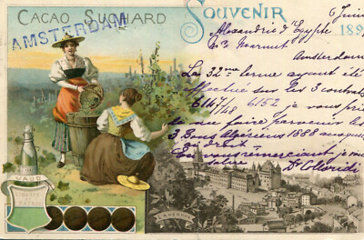 SWITZERLAND Card Canton of Vaud Harvest Wine Liberty and Homeland Pub Cocoa SUCHARD