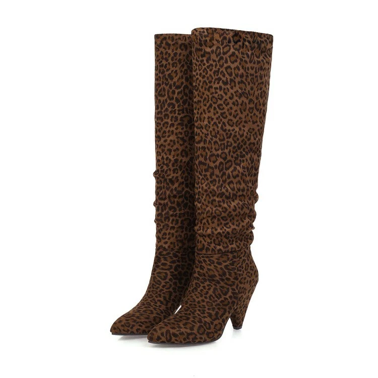 Leopard knee deals high boots outfit