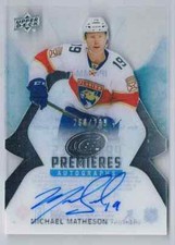 2016-17 ICE PREMIERES AUTOGRAPHS MICHAEL MATHESON ROOKIE AUTO 268/299 FLORIDA