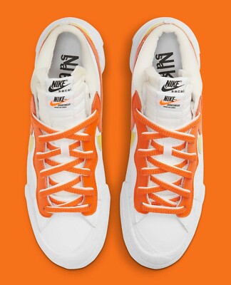 Nike x Sacai Blazer Low White Magma Orange Men’s Size 13 Nike Blazer Low Sacai White Magma Orange DD1877-100 Mens  main image 4