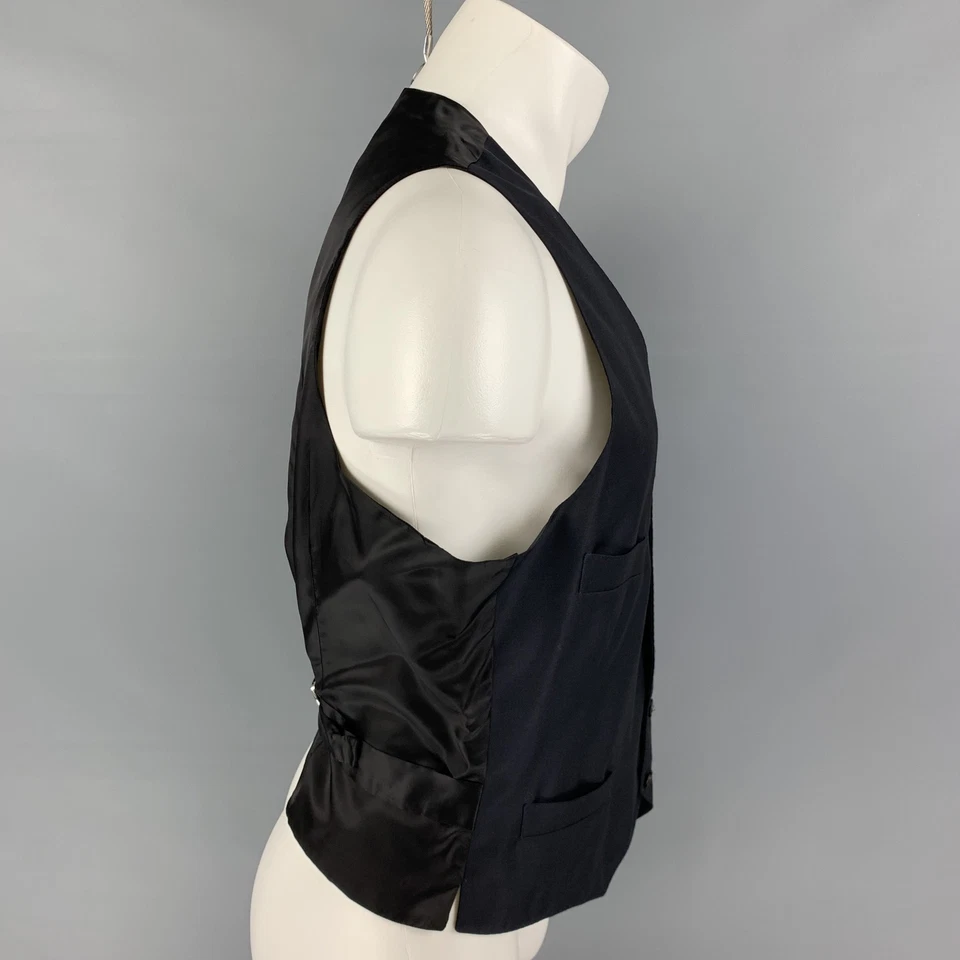 GIORGIO ARMANI Size 40 Navy Wool Cashmere Buttoned Vest - Image 2 of 4