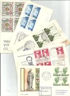 Lotto 5 buste fdc Italia in quartina. Viaggiate