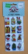 Vintage Set of Puffy Christmas Stickers