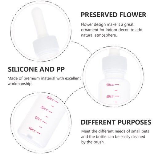 5 Sets Pet Bottle Nipple Newborn Baby Specific Milk Feeding Tools Kitten Puppy - Picture 3 of 12