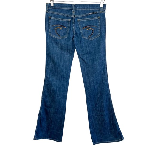 Vintage Frankie B. Womens Low Rise Y2k Flare-Leg Denim Jeans Size 6 - 第 1/12 張圖片