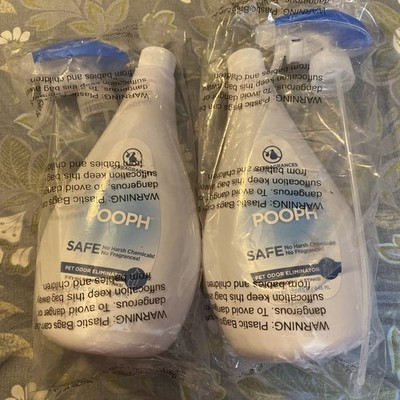 2x Pooph Pet Odor Eliminator Spray Dismantles Odors on a Molecular Basis 64 OZ