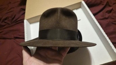 Herbert Johnson Hatters Raiders Poet Indiana Jones Hat 61 cm Deep Sable Rabbit