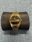 Seiko Men Vintage Watch Day/Date  Black Dial Gold Bracelet 7N43-9048 New Battery