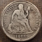 1865-S Seated Liberty Dime — photo from another recent sale