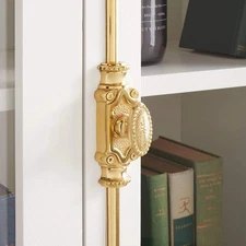 Signature Hardware 441208 Mini Beaded 27" Brass Cremone Bolt Cabinet Latch, Poli