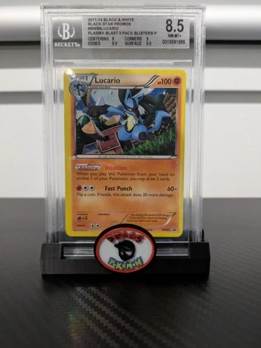 Pokemon Card 2011 PSA BGS 8.5 LUCARIO Holo Very Rare Promo BW85 Black & White