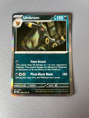 Umbreon 059/131 Holo Rare Prismatic Evolutions Pokemon Near Mint