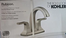 KOHLER Centerset Bathroom Faucet High Arc 2-Handle w/ Drain Kit Ceramic Disc NEW