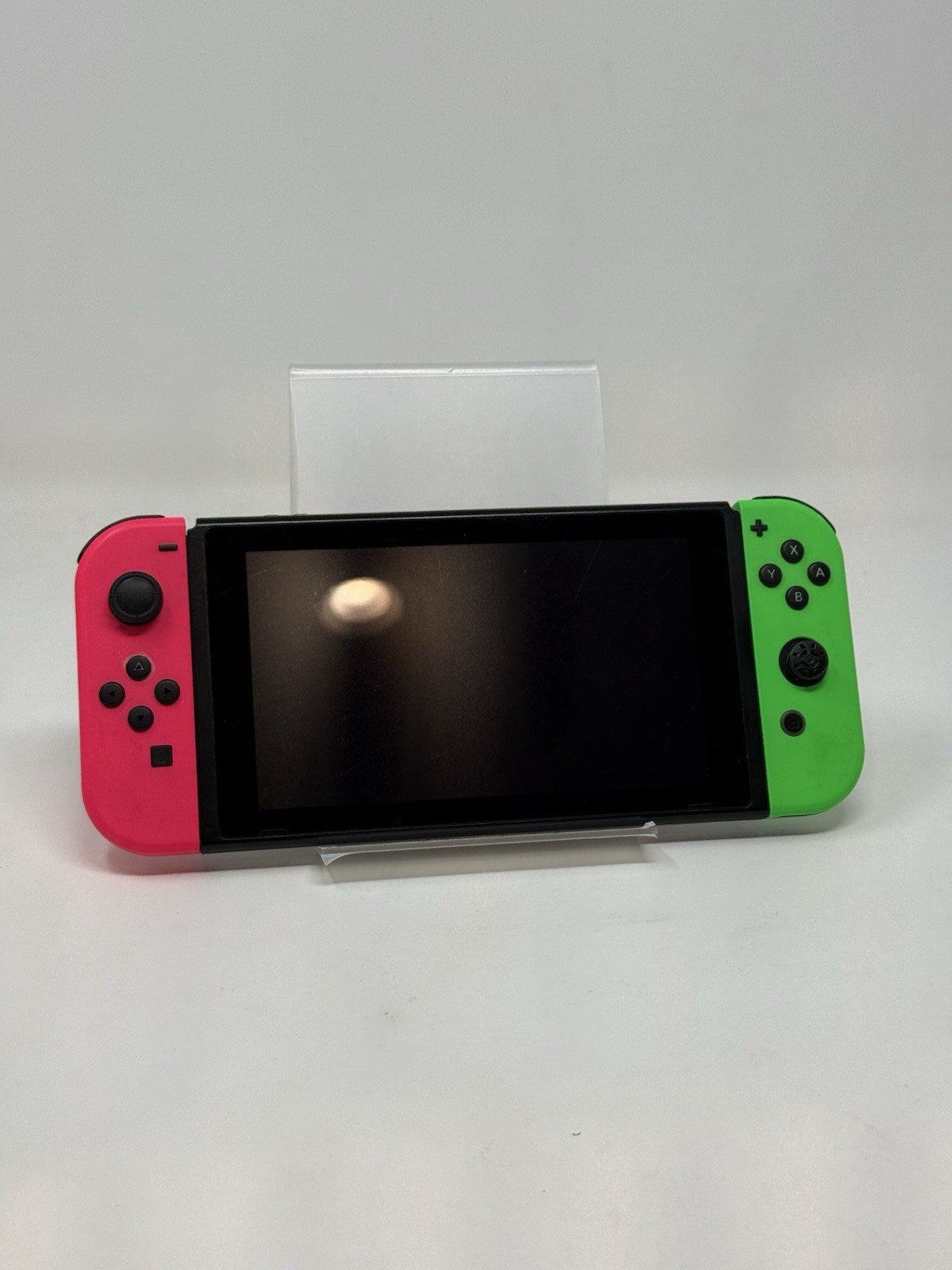 Nintendo Switch v1 Video Game Console HAC-001 Neon Green/ Pink Joy-Con Tested